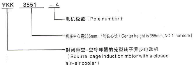 YKK系列(H355-1000)高压YKK5002-6三相异步电机西安泰富西玛电机型号说明